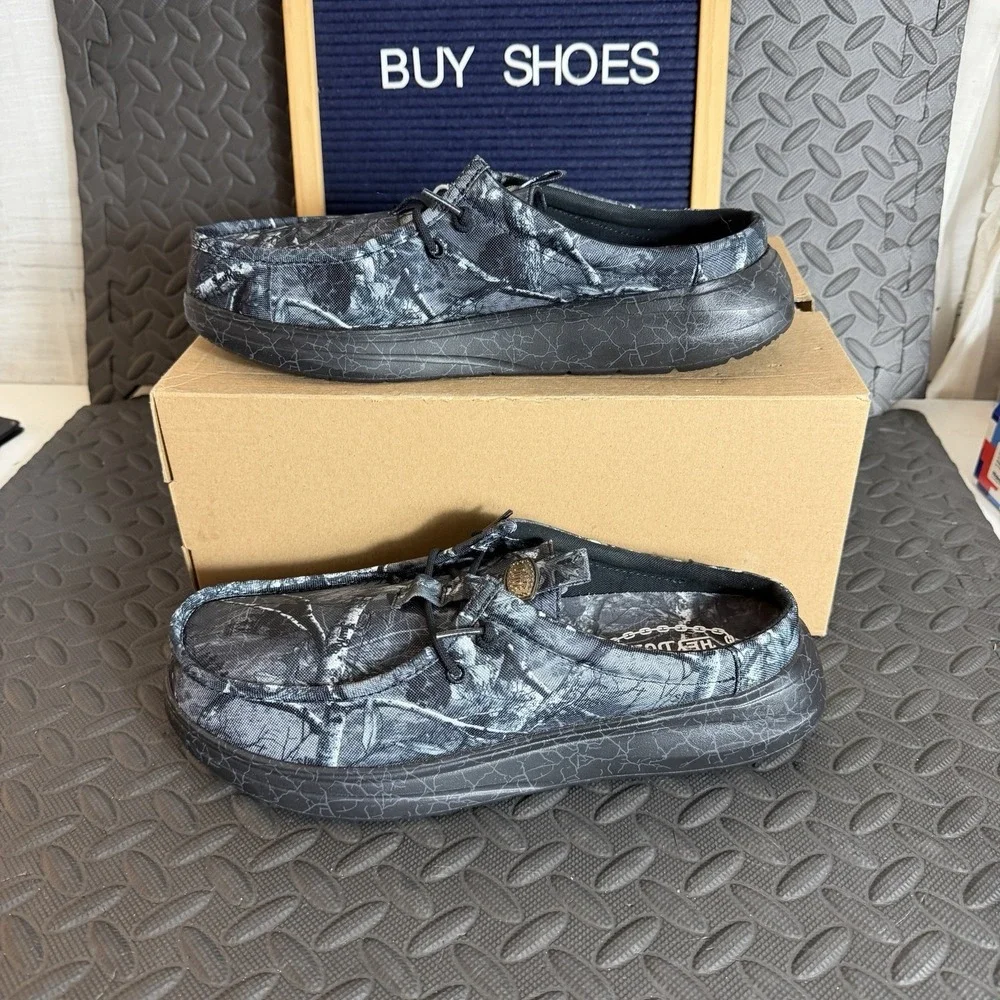 Hey Dude x Jelly Roll Wally Mens Size 11 Black Camo Comfort Shows NWT